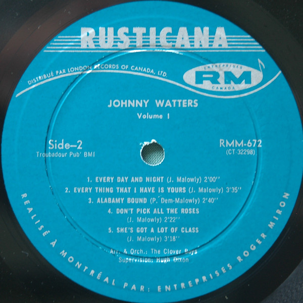 Johnny Watters - The Best Of Johnny Watters, Vol.1 | Rusticana (RMM-672) - 4 Johnny Watters - The Best Of Johnny Watters, Vol.1 | Rusticana (RMM-672) - 4