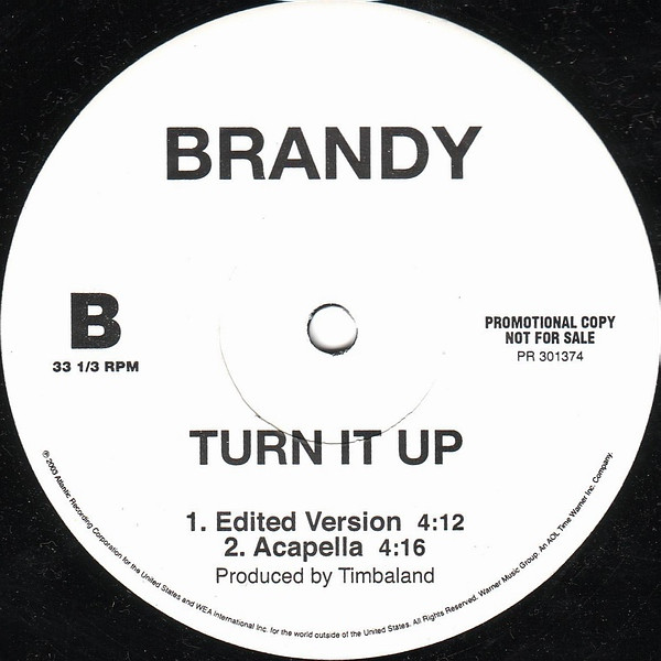 Brandy - Turn It Up | Atlantic (PR 301374) - 2 Brandy - Turn It Up | Atlantic (PR 301374) - 2