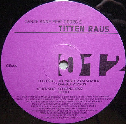 Danke Anne Feat. Georg S. - Titten Raus | 08:15 Records (PE012) - 3 Danke Anne Feat. Georg S. - Titten Raus | 08:15 Records (PE012) - 3