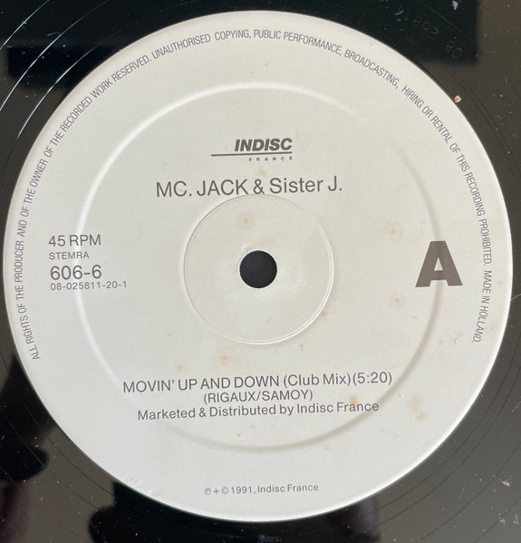 MC Jack & Sister J. - Movin' Up And Down | Indisc France (IND 606-6) - 3 MC Jack & Sister J. - Movin' Up And Down | Indisc France (IND 606-6) - 3