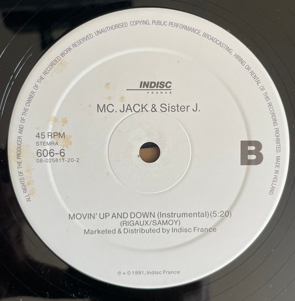 MC Jack & Sister J. - Movin' Up And Down | Indisc France (IND 606-6) - 4 MC Jack & Sister J. - Movin' Up And Down | Indisc France (IND 606-6) - 4