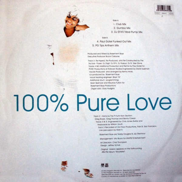 Crystal Waters - 100% Pure Love | A&M Records (858669-1) - 2