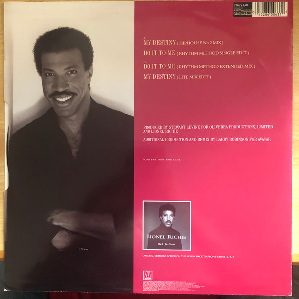 Lionel Richie - My Destiny | Motown (TMGX 1408) - 2