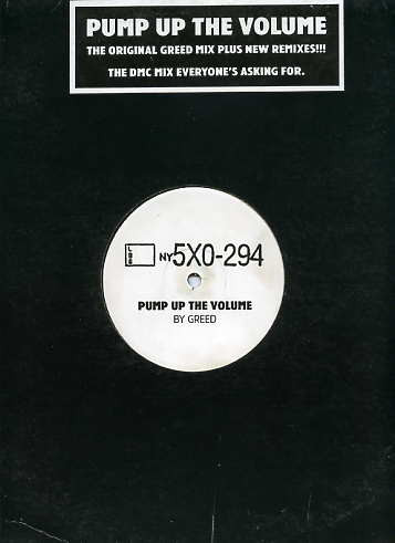 Greed - Pump Up The Volume | 5XO-294 (STRESS -002) - 2 Greed - Pump Up The Volume | 5XO-294 (STRESS -002) - 2