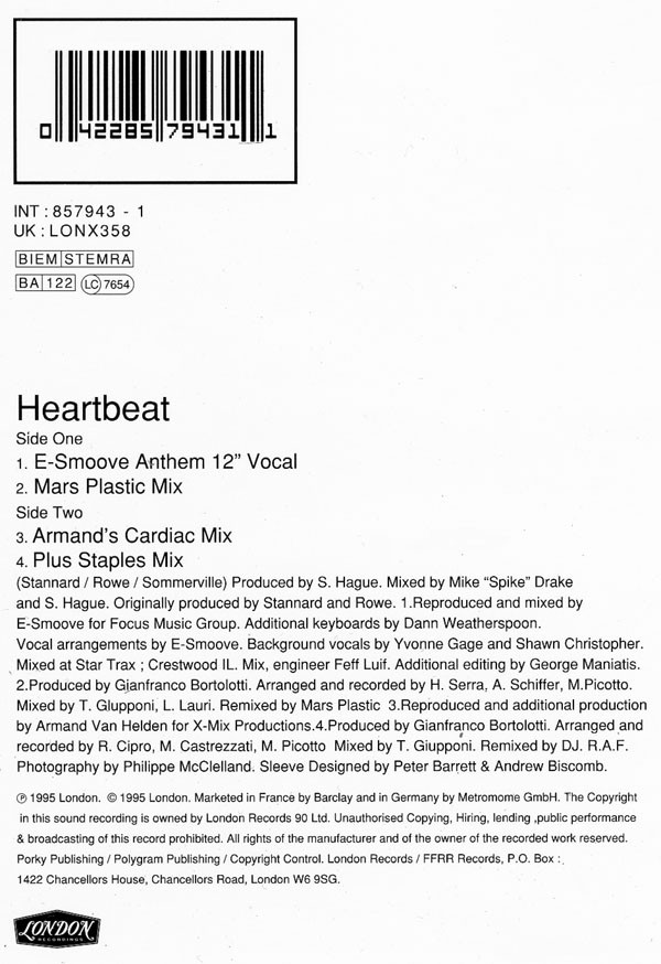 Jimmy Somerville - Heartbeat | London Records (LONX358) - 7