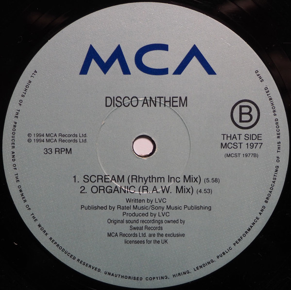 Disco Anthem - Scream | MCA Records (MCST 1977) - 3 Disco Anthem - Scream | MCA Records (MCST 1977) - 3