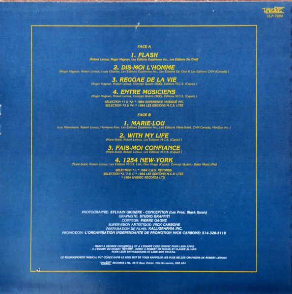 Robert Leroux - Leroux 79-84 | Unidisc (ULP-7984) - 2