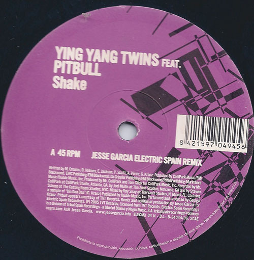 Ying Yang Twins Feat. Pitbull - Shake | Electric Spain Recordings (ELECMX 04 N)
