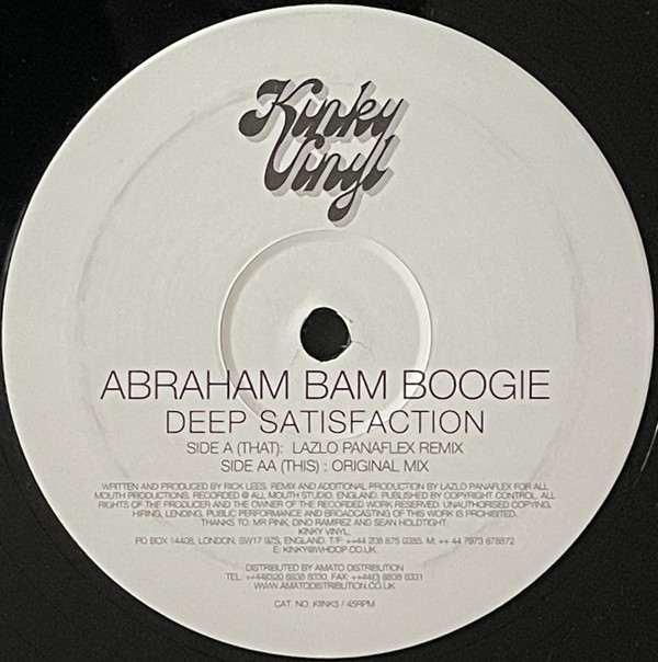 Abraham Bam Boogie - Deep Satisfaction | Kinky Vinyl (kink5) - 4