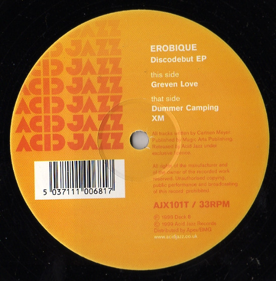 Erobique - Discodebut EP | Acid Jazz (AJX 101T) - main