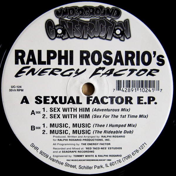 Ralphi Rosario 's Energy Factor - A Sexual Factor E.P. | Underground Construction (UC-124) - main Ralphi Rosario 's Energy Factor - A Sexual Factor E.P. | Underground Construction (UC-124) - main