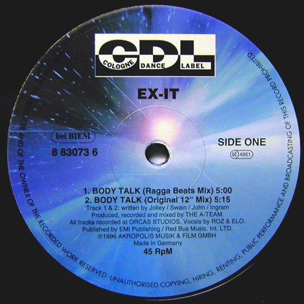 Ex-It - Body Talk | CDL - Cologne Dance Label (8 83073 6) - main Ex-It - Body Talk | CDL - Cologne Dance Label (8 83073 6) - main