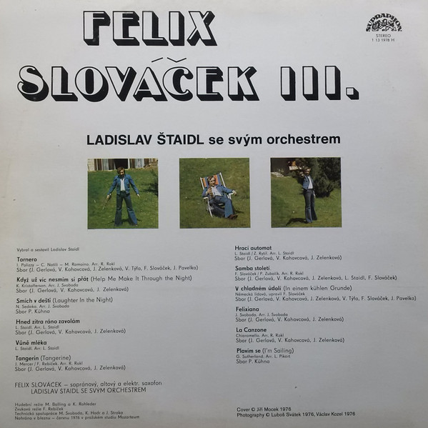 Felix Slováček , Ladislav Štaidl Se Svým Orchestrem - Felix Slováček III. | Supraphon (1 13 1978) - 2