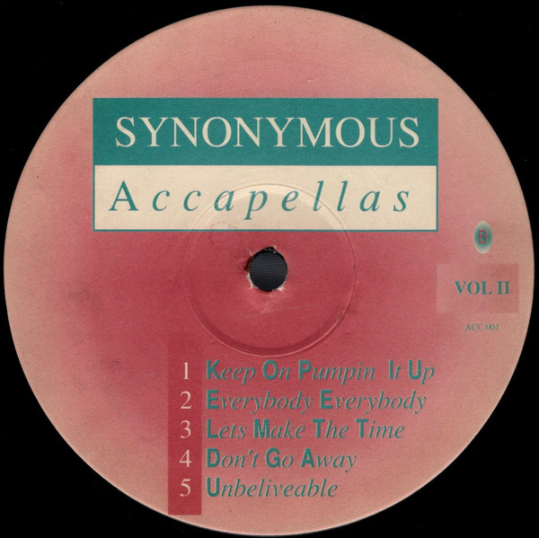 Various - Synonymous Accapellas Vol Ⅱ | Not On Label (ACC 001) - 2 Various - Synonymous Accapellas Vol Ⅱ | Not On Label (ACC 001) - 2