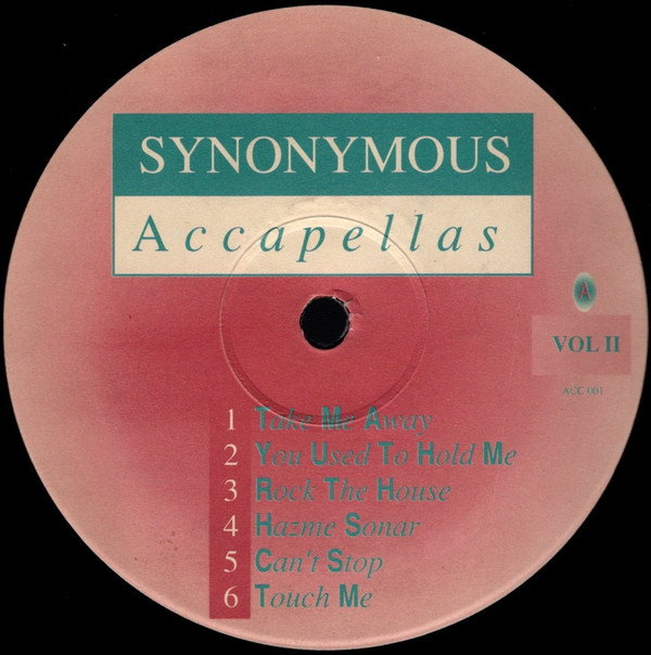 Various - Synonymous Accapellas Vol Ⅱ | Not On Label (ACC 001) - main Various - Synonymous Accapellas Vol Ⅱ | Not On Label (ACC 001) - main