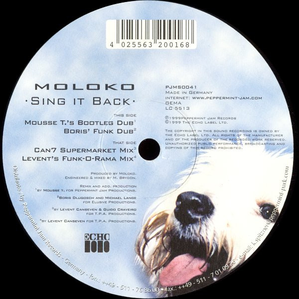 Moloko - Sing It Back | Peppermint Jam (PJMS0041) - main Moloko - Sing It Back | Peppermint Jam (PJMS0041) - main