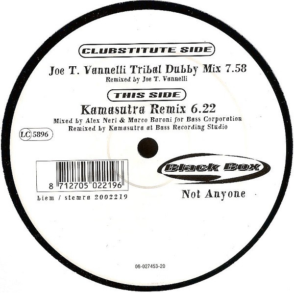 Black Box - Not Anyone | Clubstitute Records (2002219)