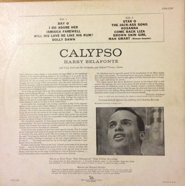 Harry Belafonte - Calypso | RCA Victor (LPM-1248) - 2 Harry Belafonte - Calypso | RCA Victor (LPM-1248) - 2