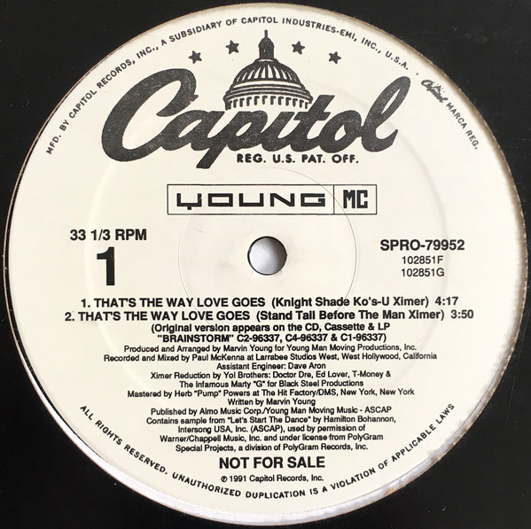 Young MC - That's The Way Love Goes | Capitol Records (SPRO-79952)