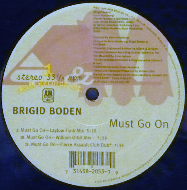 Brigid Boden - Must Go On | A&M Records (31458 2053 1) - 2