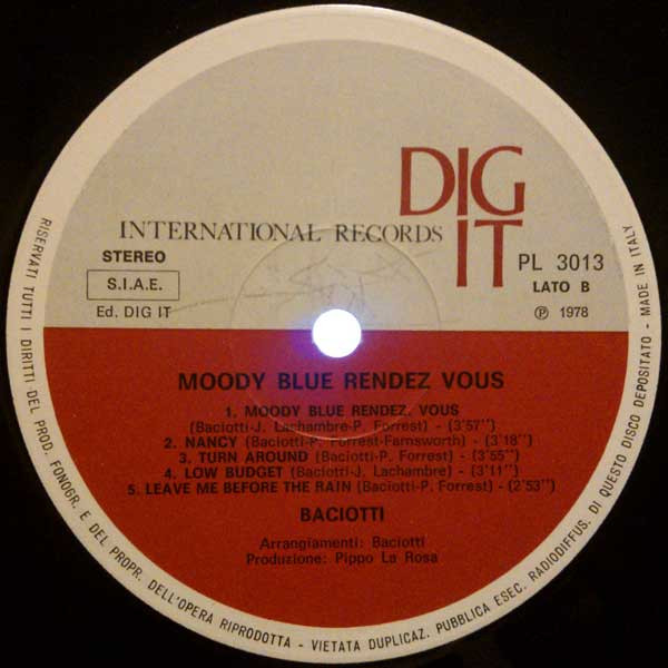Baciotti - Moody Blue Rendez-Vous | Dig-It International Records (PL 3013) - 4