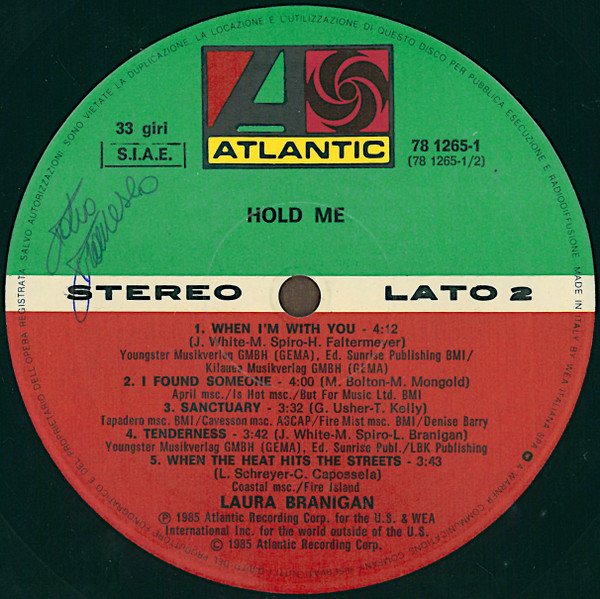 Laura Branigan - Hold Me | Atlantic (78 1265-1) - 4 Laura Branigan - Hold Me | Atlantic (78 1265-1) - 4