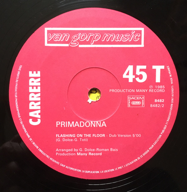 Primadonna - Flashing On The Floor | Carrere (8482) - 3
