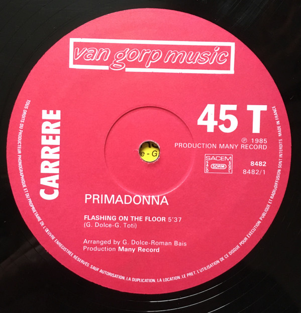 Primadonna - Flashing On The Floor | Carrere (8482) - 4