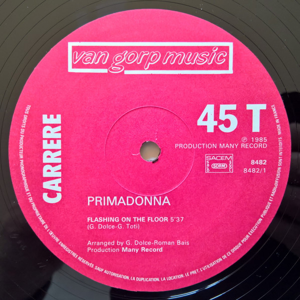 Primadonna - Flashing On The Floor | Carrere (8482) - 8
