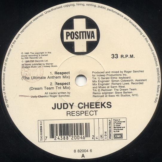 Judy Cheeks - Respect | Positiva (8 82004 6) - main Judy Cheeks - Respect | Positiva (8 82004 6) - main