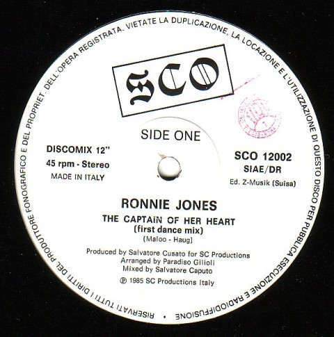 Ronnie Jones - The Captain Of Her Heart | Essecio (SCO 12002) - 2