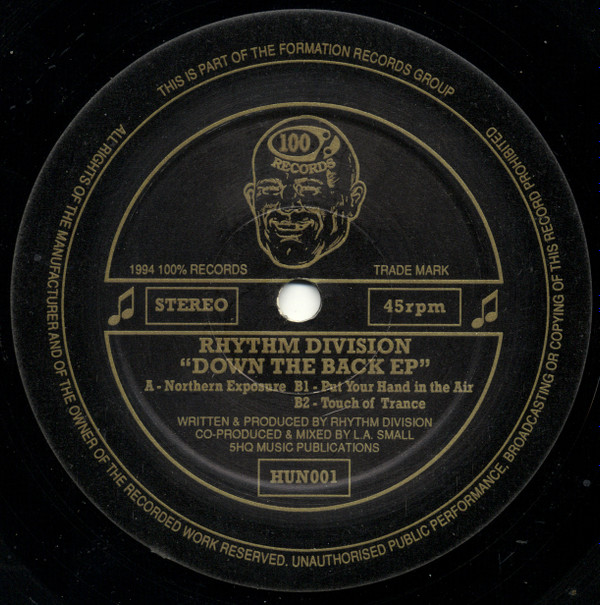 Rhythm Division - Down The Back EP | 100% Records (HUN001) - main