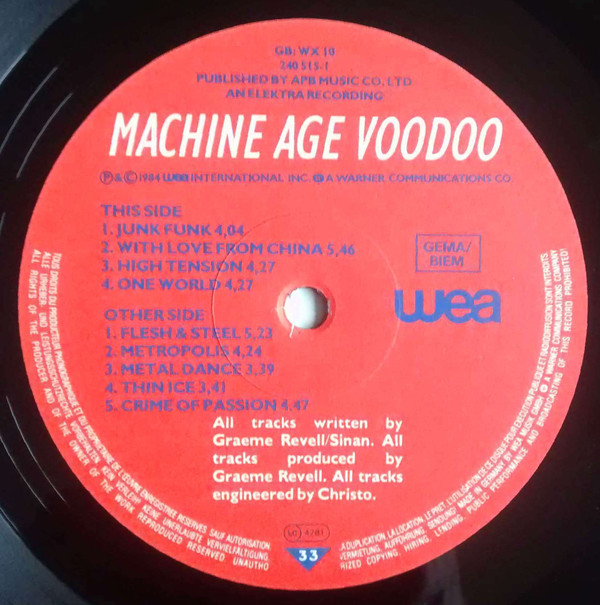 SPK - Machine Age Voodoo | WEA (240 515-1) - 3