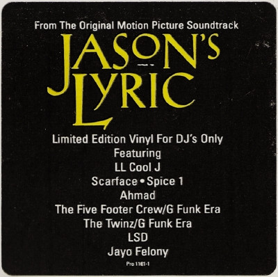 Various - Jason's Lyric (Original Motion Picture Soundtrack) | Mercury (PRO 1161-1) - 3