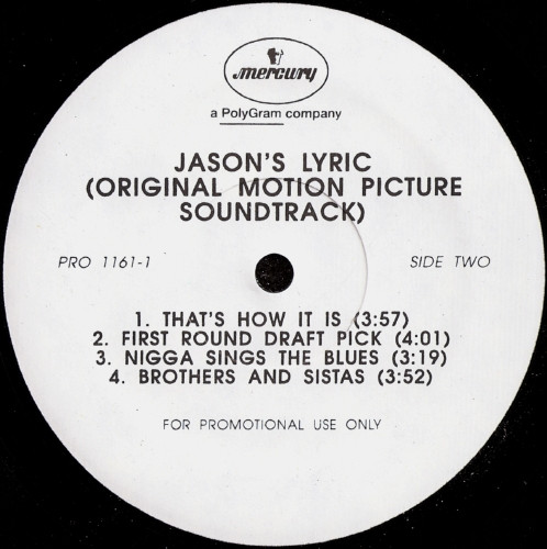 Various - Jason's Lyric (Original Motion Picture Soundtrack) | Mercury (PRO 1161-1) - 2