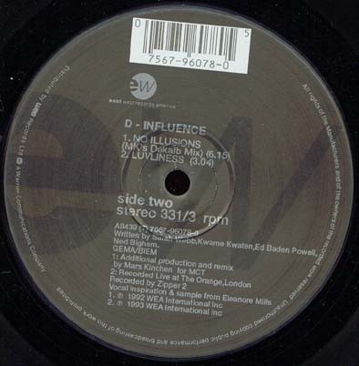D-Influence - Good Lover | EastWest Records America (A8439T) - 4 D-Influence - Good Lover | EastWest Records America (A8439T) - 4