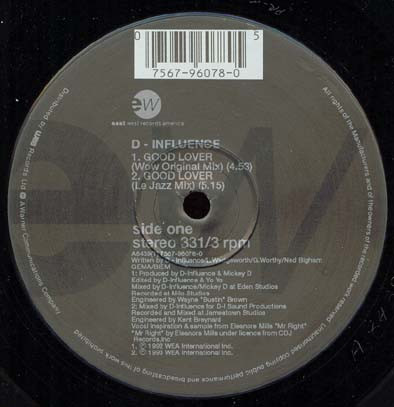 D-Influence - Good Lover | EastWest Records America (A8439T) - 3 D-Influence - Good Lover | EastWest Records America (A8439T) - 3