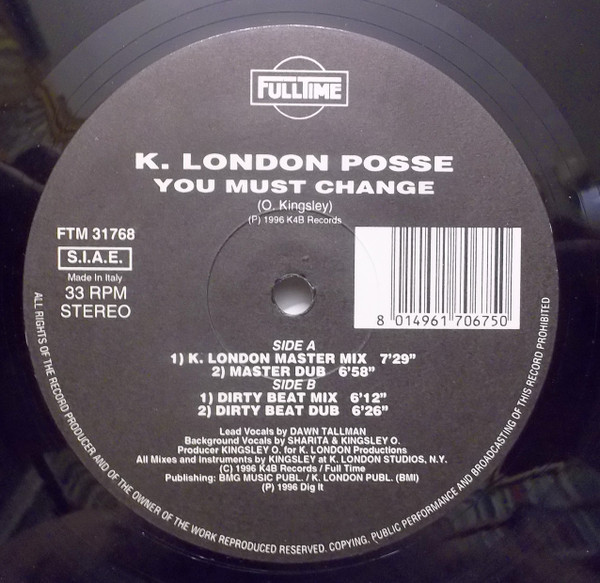 The K. London Posse - You Must Change | FTM-Zig Zag (ftm 31768) - main The K. London Posse - You Must Change | FTM-Zig Zag (ftm 31768) - main