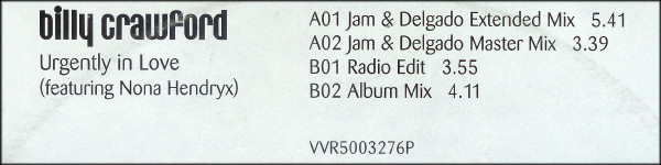 Billy Crawford - Urgently In Love | V2 (VVR5003276P) - 2 Billy Crawford - Urgently In Love | V2 (VVR5003276P) - 2
