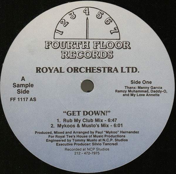 Royal Orchestra Ltd. - Get Down! | Fourth Floor Records (FF 1117)