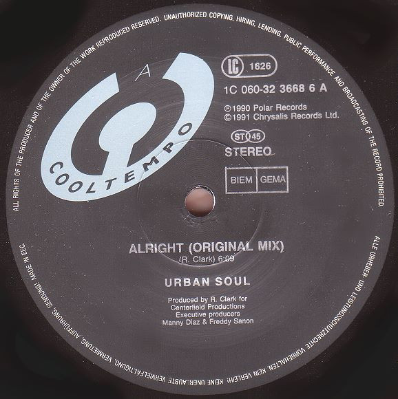 Urban Soul - Alright | Cooltempo (1C 060 - 3 23668 6) - 3