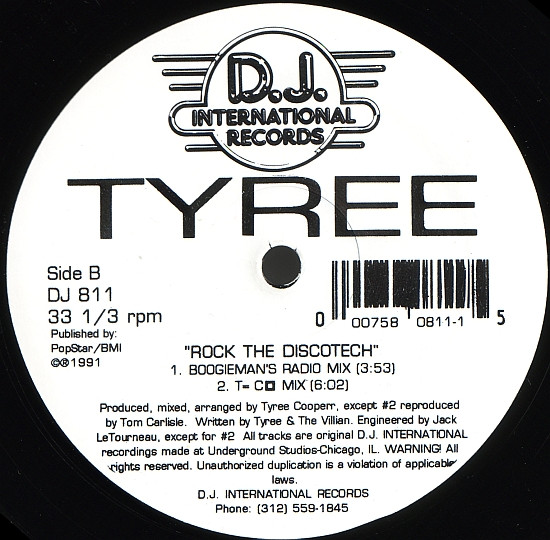 Tyree Cooper - Rock The Discotech | D.J. International Records (DJ 811) - 2 Tyree Cooper - Rock The Discotech | D.J. International Records (DJ 811) - 2