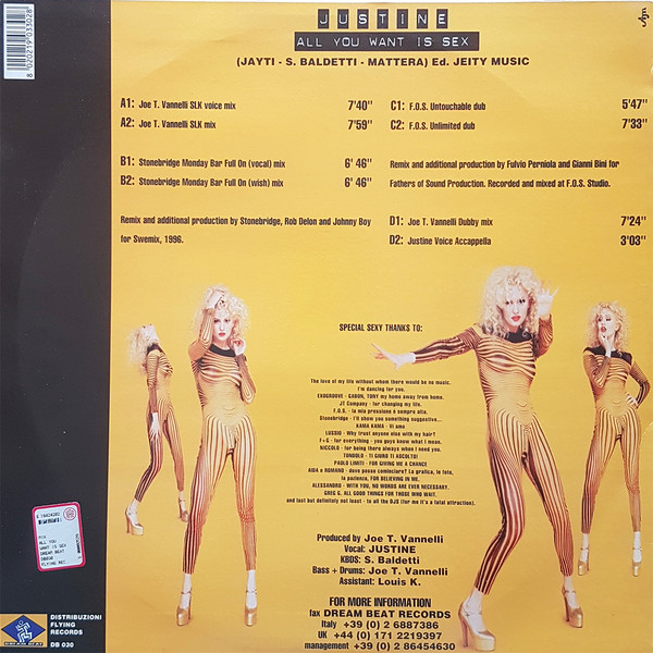 Justine - All You Want Is Sex | Dream Beat (DB 030) - 2 Justine - All You Want Is Sex | Dream Beat (DB 030) - 2