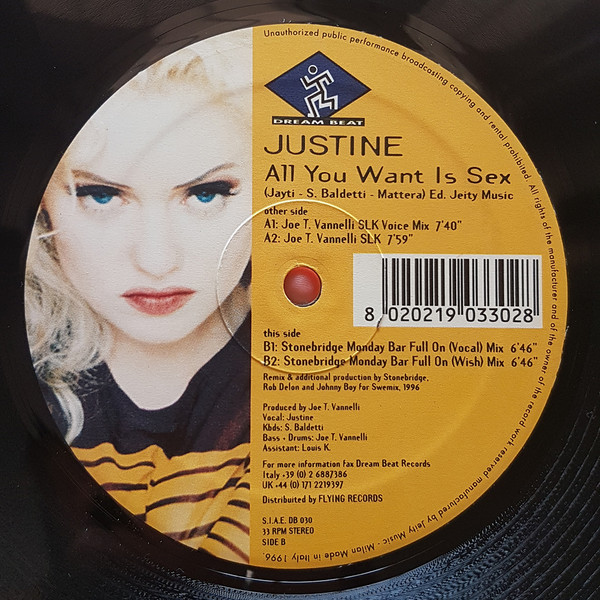 Justine - All You Want Is Sex | Dream Beat (DB 030) - 3 Justine - All You Want Is Sex | Dream Beat (DB 030) - 3