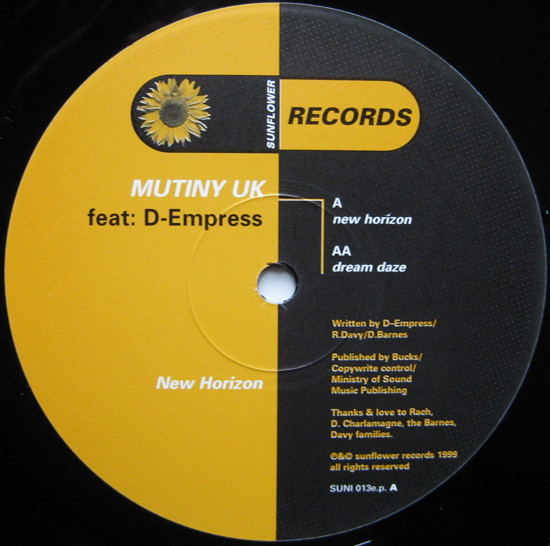 Mutiny UK - New Horizon | Sunflower Records (SUNI 013EP) - 2