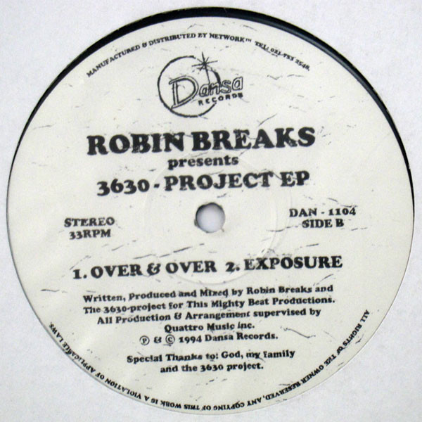 Robin Breaks - 3630-Project EP | Dansa Records (DAN - 1104) - 2