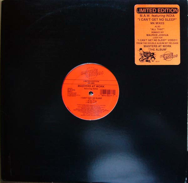 Masters At Work Featuring India - I Can't Get No Sleep / All That | Cutting Records (CR-277)