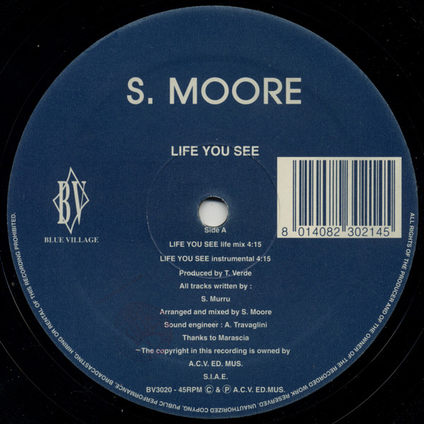 S Moore / S Moore - Life You See | Blue Village (BV3020)
