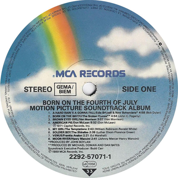 Various - Born On The Fourth Of July - Motion Picture Soundtrack Album | MCA Soundtracks (MCA 6340) - 4