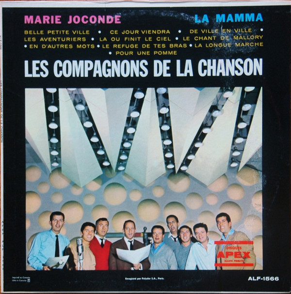 Les Compagnons De La Chanson - Marie Joconde / La Mamma | Apex (ALF-1566) - main Les Compagnons De La Chanson - Marie Joconde / La Mamma | Apex (ALF-1566) - main